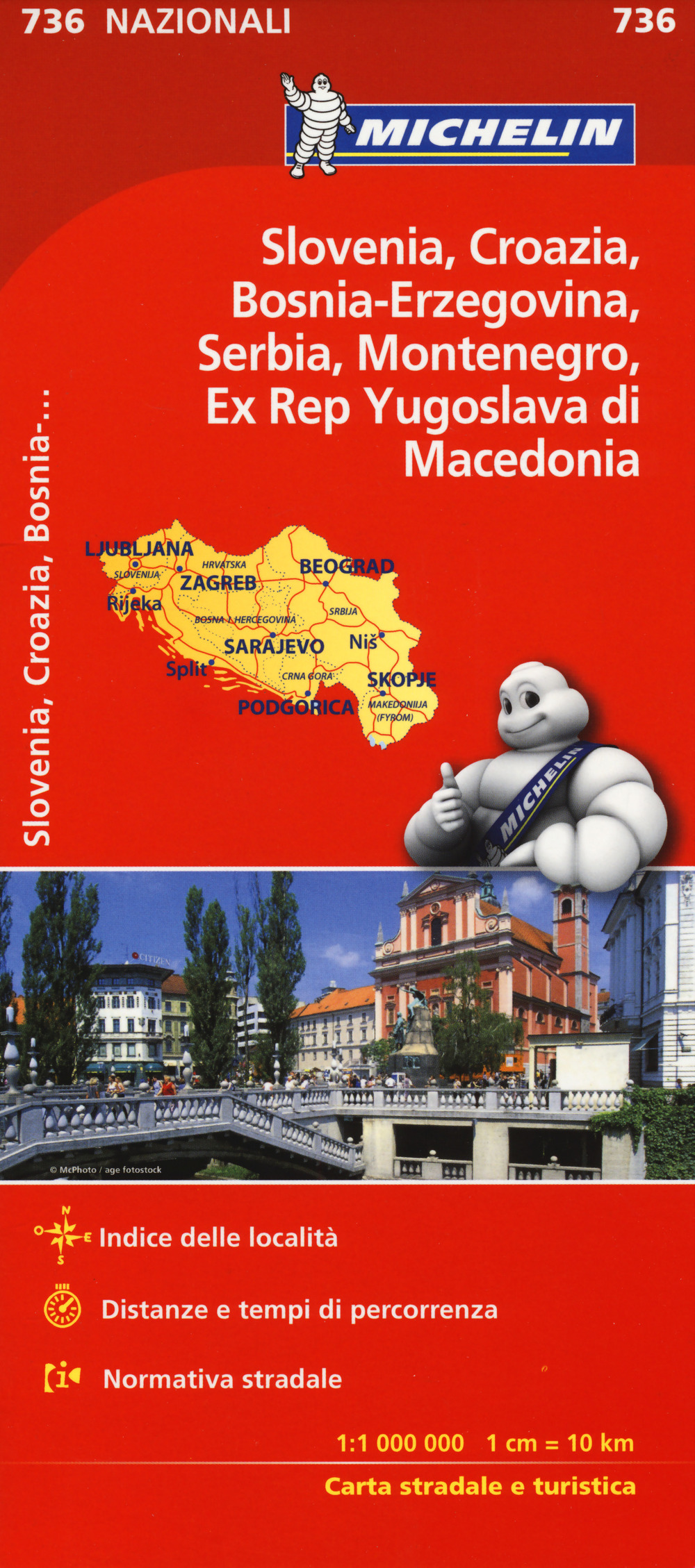 Slovenia Croazia Bosnia 1:1.000.000