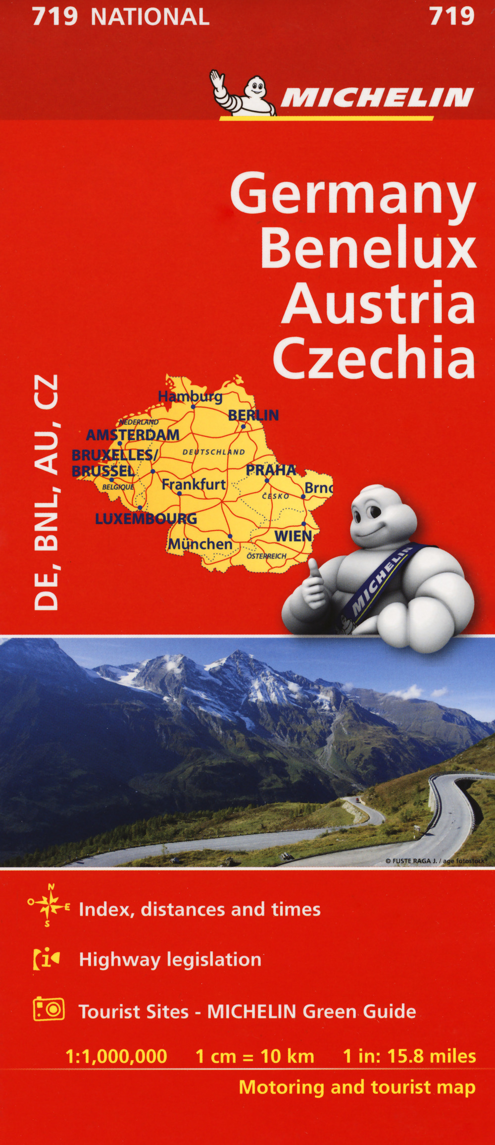 Germany. Benelux. Austria. Czechia 1:1.000.000