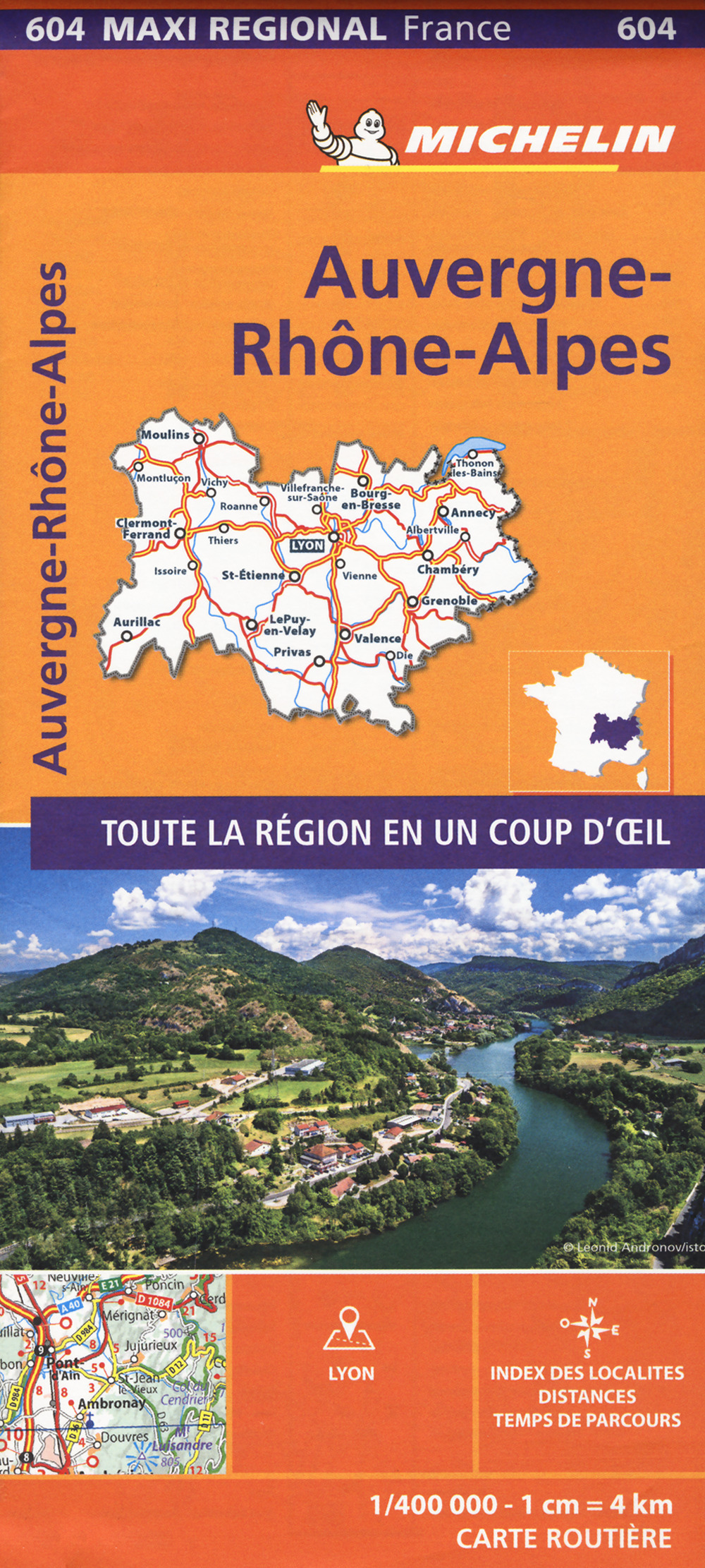 Auvergne-Rhône-Alpes 1:400.000