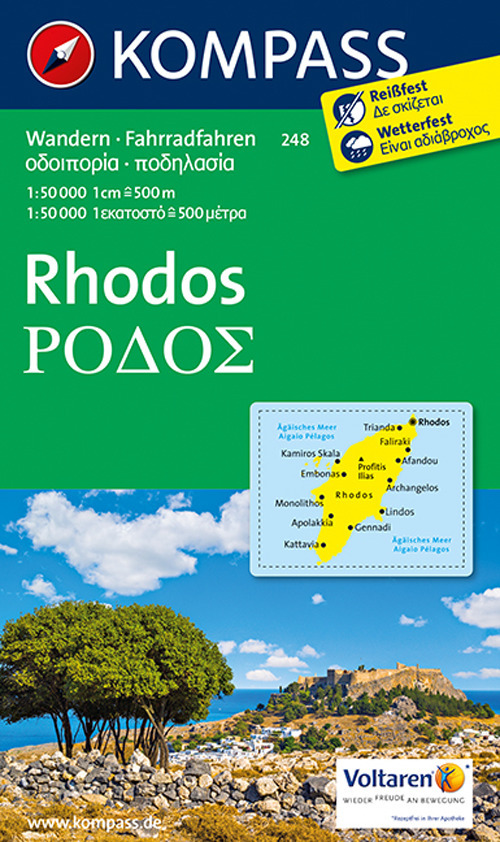 Carta escursionistica n. 248. Rhodos 1:50.000