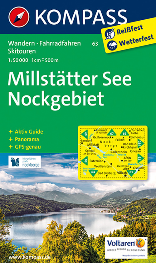 Carta escursionistica n. 63. Millstätter See, Nockgebiet 1:50.000