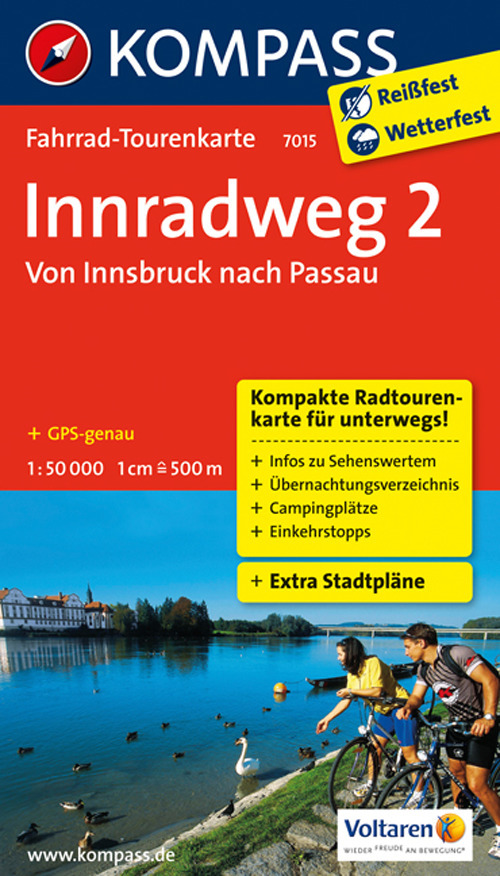 Carta cicloturistica tour n. 7015. Innradweg