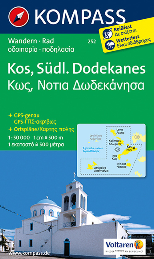 Carta escursionistica n. 252. Kos, Dodekanes Sud 1:50.000