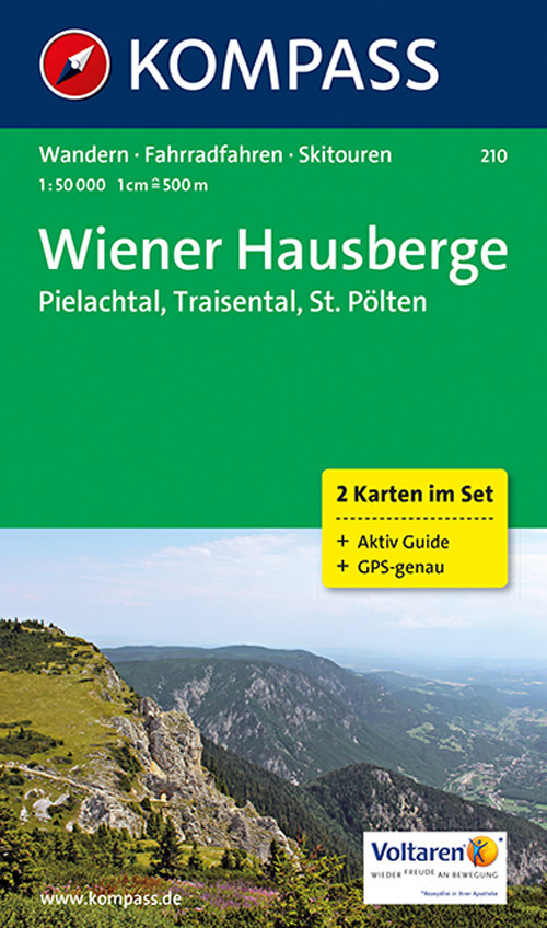 Carta escursionistica n. 210. Wiener Hausberge, Pielachtal, Traisental, St. Pölten 1:50.000 (set di 2 carte)