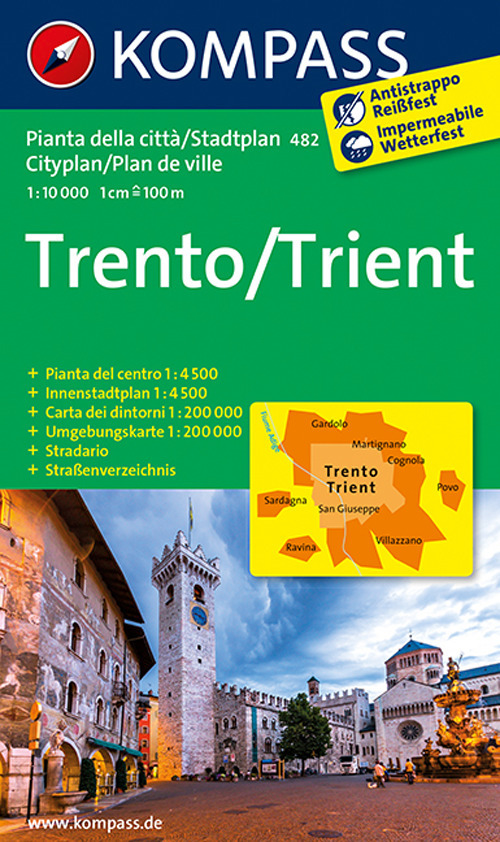 Pianta della città n. 482. Trento-Trient 1:10.000