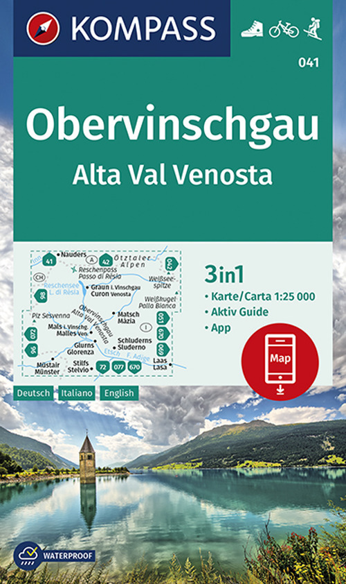 Carta escursionistica n. 41 Alta Val Venosta 1:25.000 Ediz. italiana, tedesca e inglese