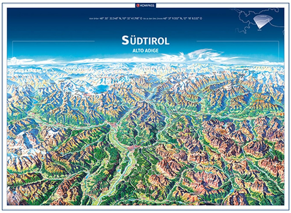 Cartina n. 374. Alto Adige, Dolomiti. Ediz. multilingue