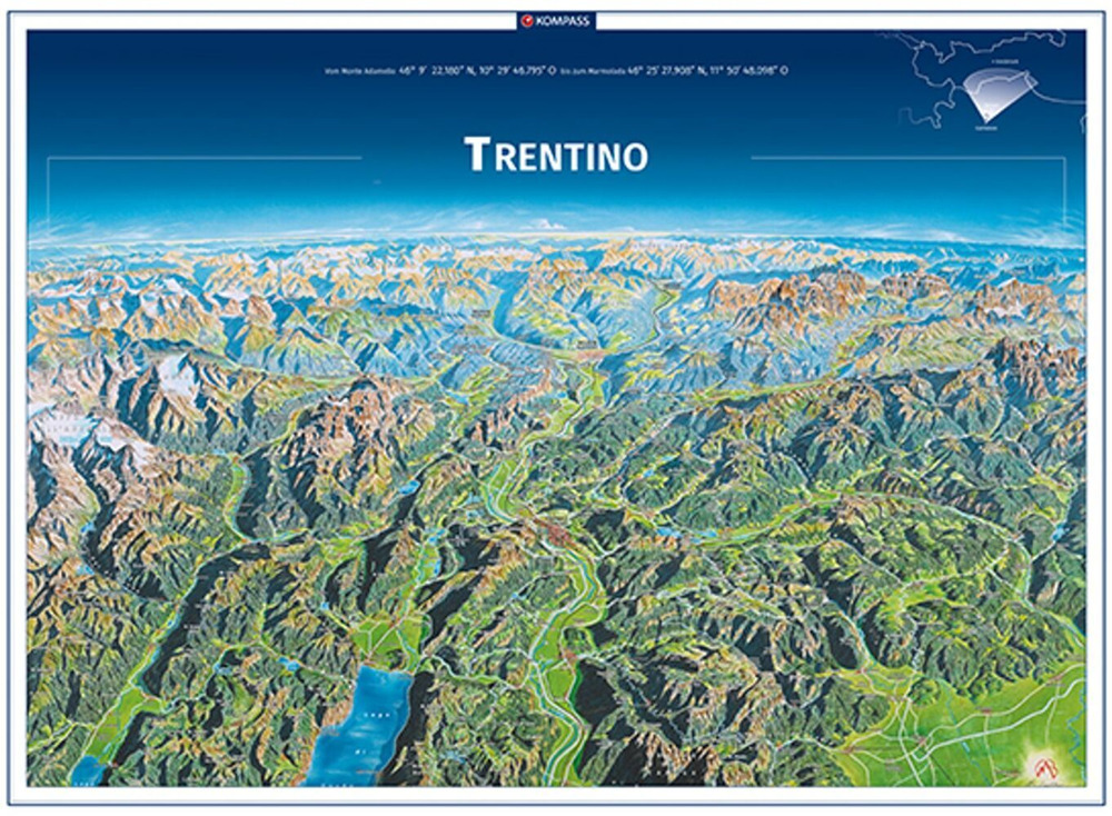 Cartina n. 375. Trentino. Ediz. multilingue