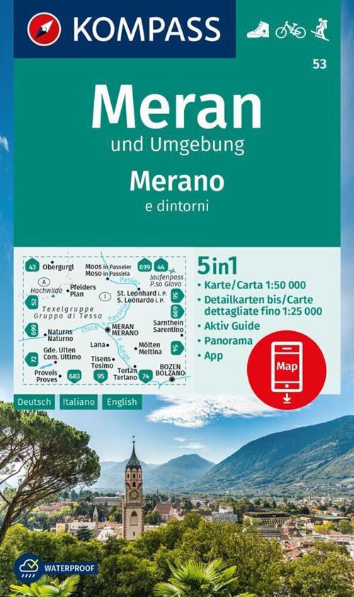 Carta escursionistica n. 53. Merano e dintorni. Ediz. multilingue