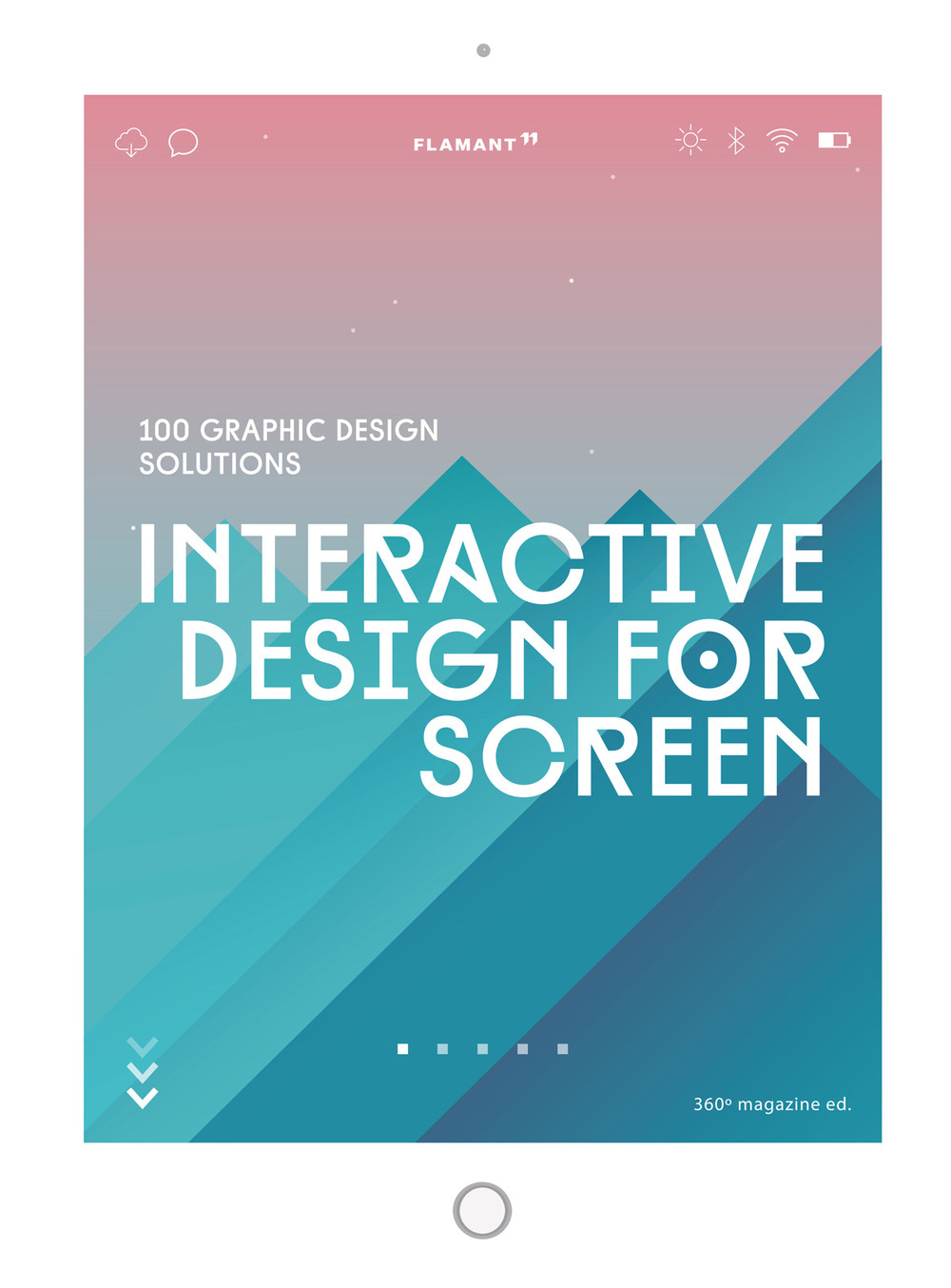 Interactive design for screen. 100 graphic design solutions