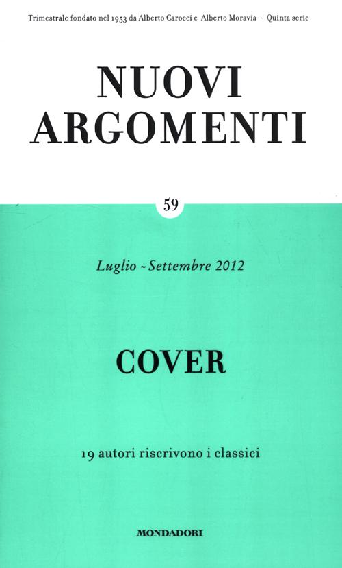 Nuovi argomenti. Vol. 59: Cover