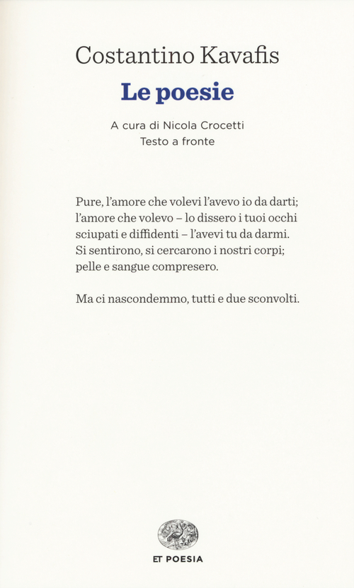 Le poesie. Testo greco a fronte