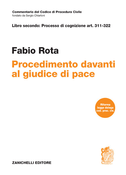 Libro secondo. Procedimeto davanti al giudice di pace