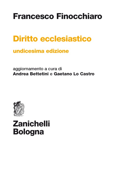 DIRITTO ECCLESIASTICO - 9788808275943