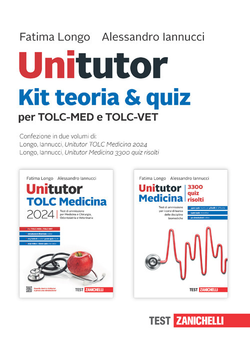 Unitutor TOLC Medicina 2024. Test di ammissione per Medicina e Chirurgia, Odontoiatria e Veterinaria. Kit teoria & quiz Unitutor TOLC Medicina 2024 e Unitutor Medicina 3300 quiz risolti. Con Contenuto digitale (fornito elettronicamente)