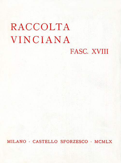 Raccolta Vinciana (1960). Vol. 18