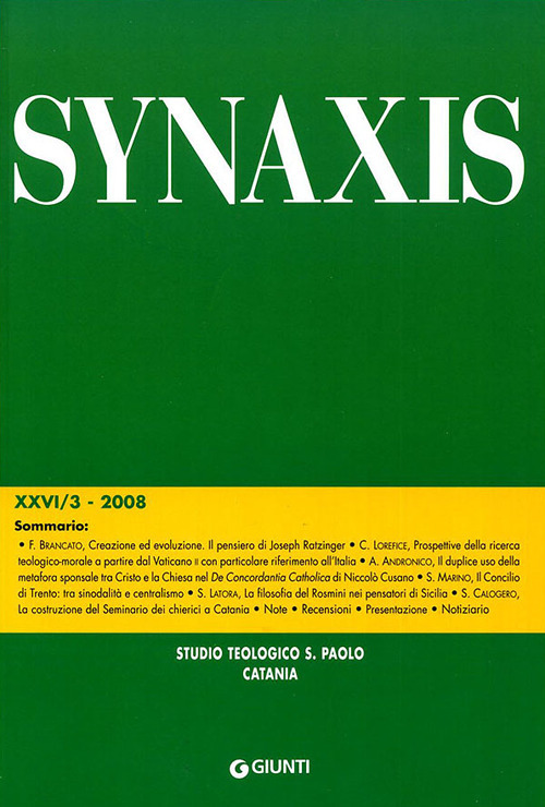 Quaderni di Synaxis. Vol. 26/3
