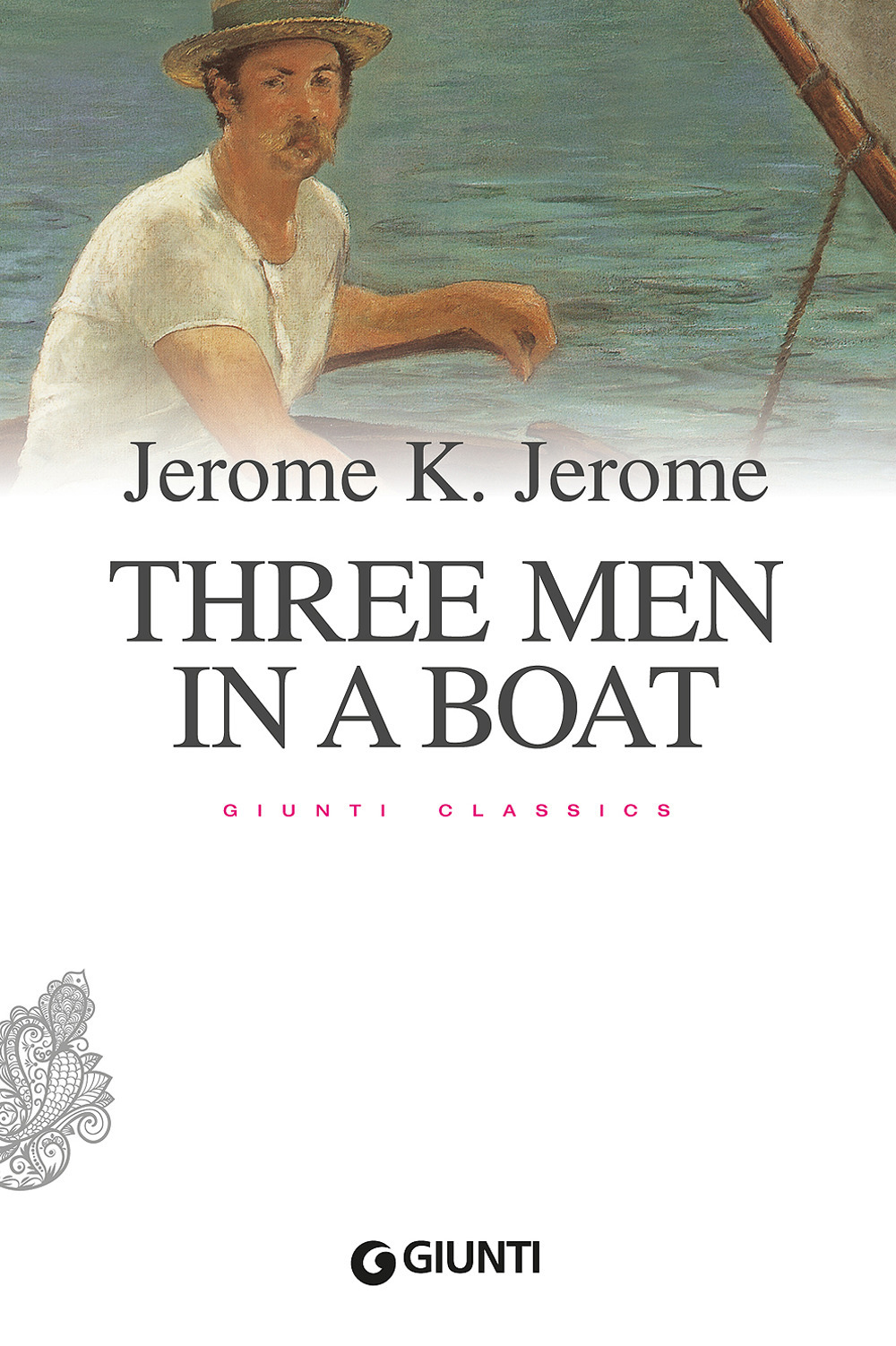 Three men in a boat