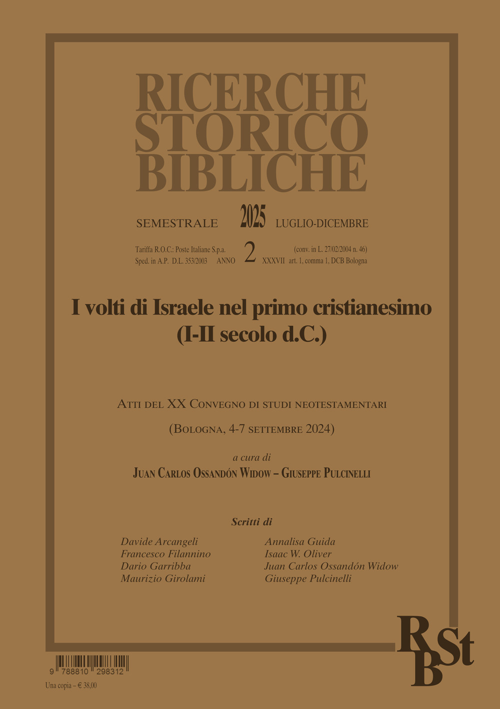 Ricerche storico-bibliche (2025). Vol. 2