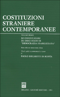 Costituzioni straniere contemporanee. Vol. 1: Le Costituzioni di dieci Stati di «democrazie stabilizzate»