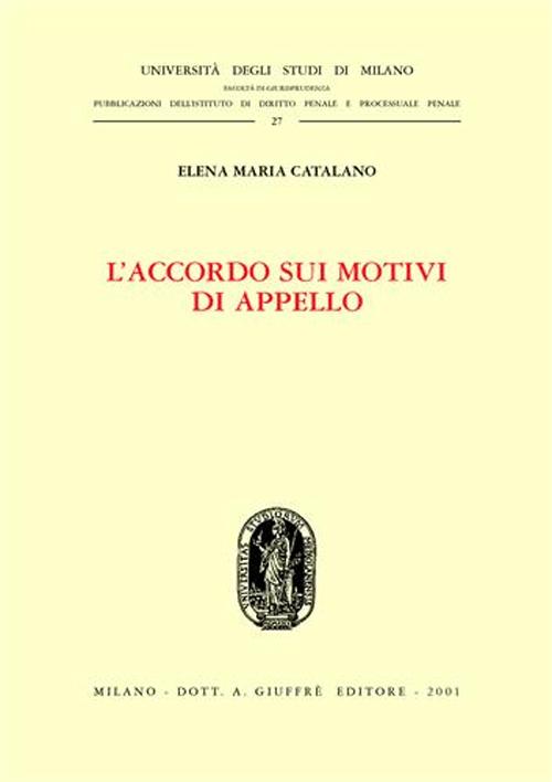 L'accordo sui motivi di appello