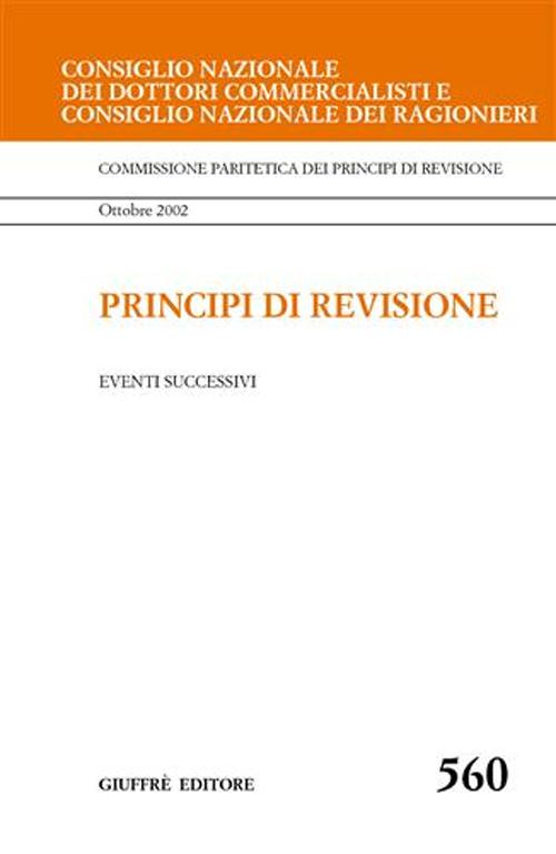 Principi di revisione. Documento 560. Eventi successivi