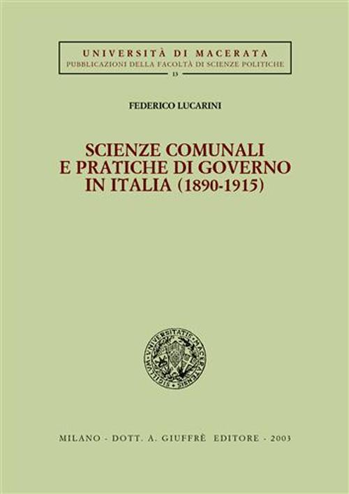 Scienze comunali e pratiche di governo in Italia (1890-1915)