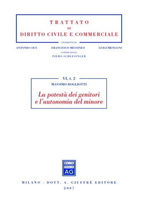 La potestà dei genitori e l'autonomia del minore