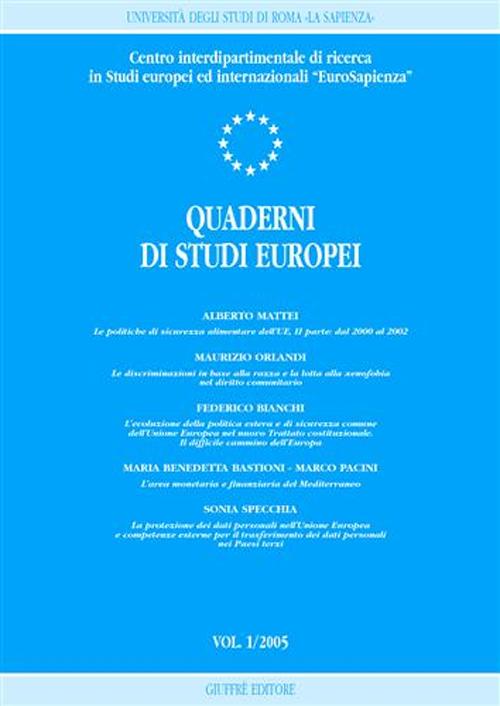 Quaderni di studi europei (2005). Vol. 1
