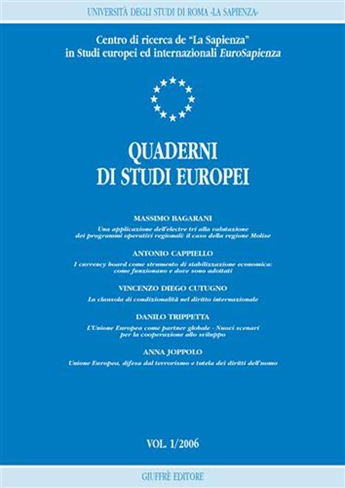 Quaderni di studi europei (2006). Vol. 1