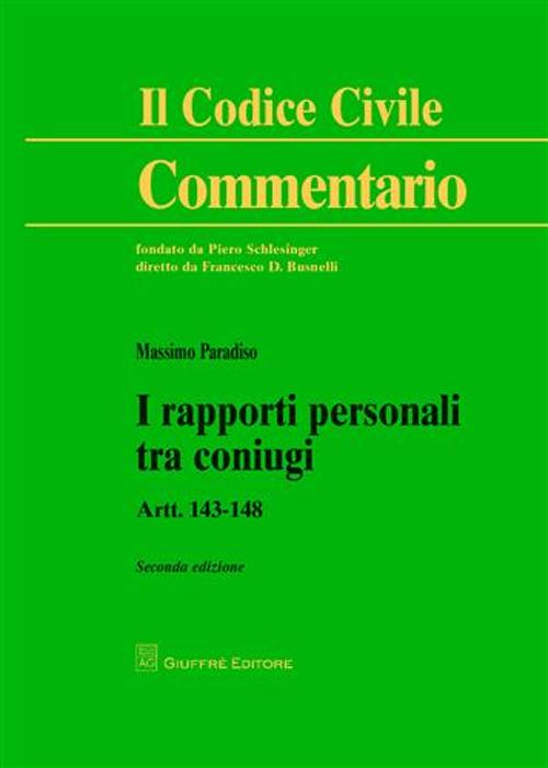 I rapporti personali tra coniugi. Artt. 143-148