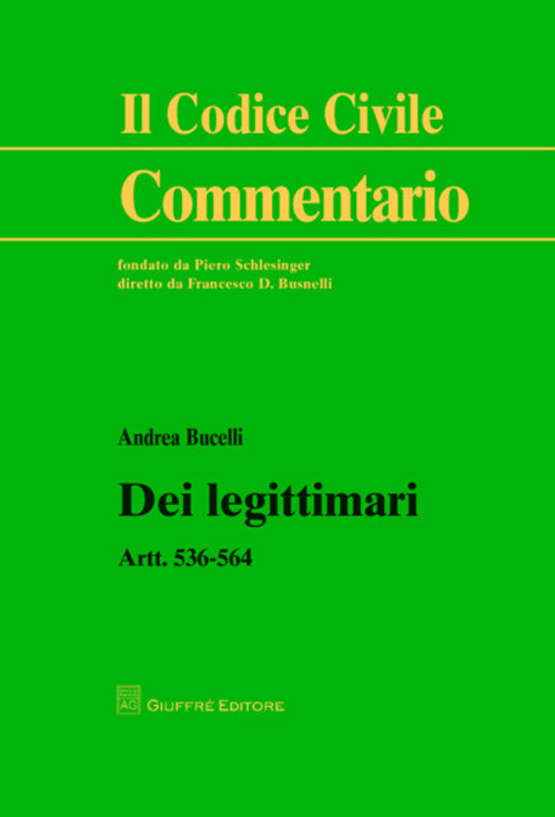 Dei legittimari. Artt. 536-564