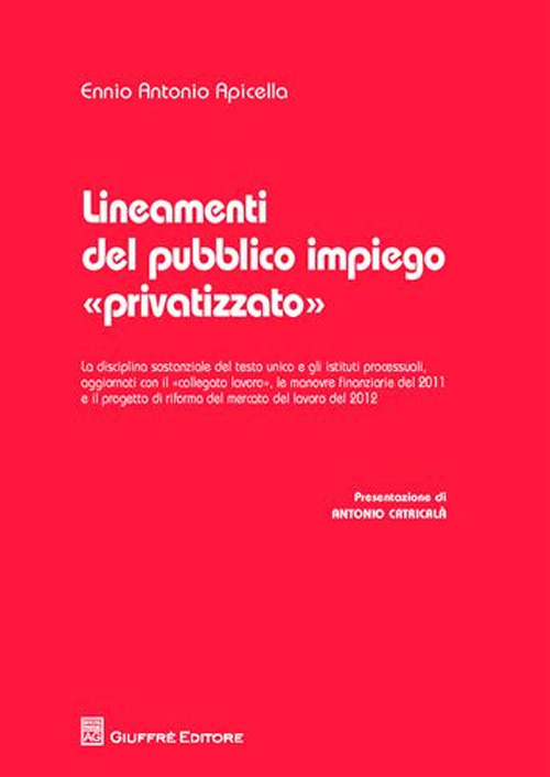 Lineamenti del pubblico impiego «privatizzato»