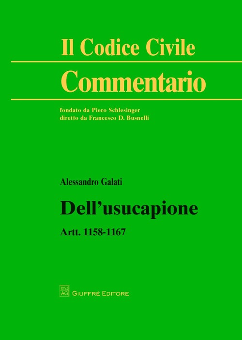 Dell'usucapione. Artt. 1158-1167