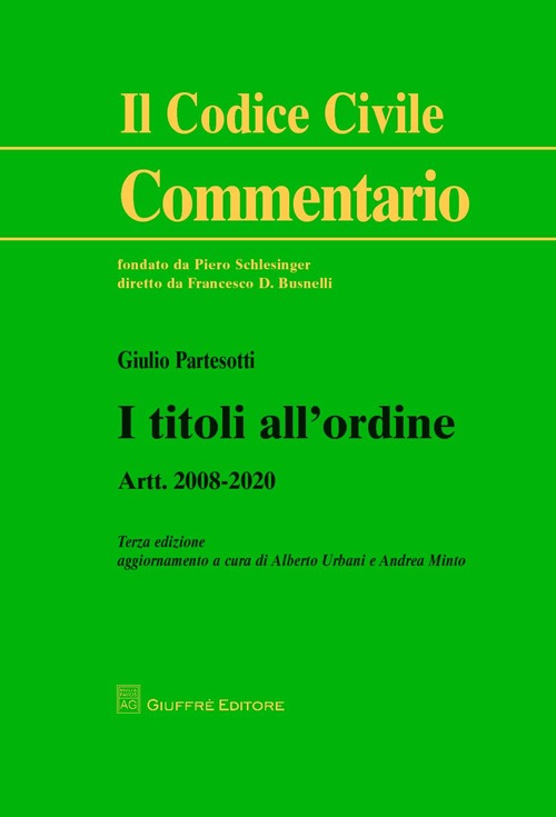 I titoli all'ordine. Artt. 2008-2020