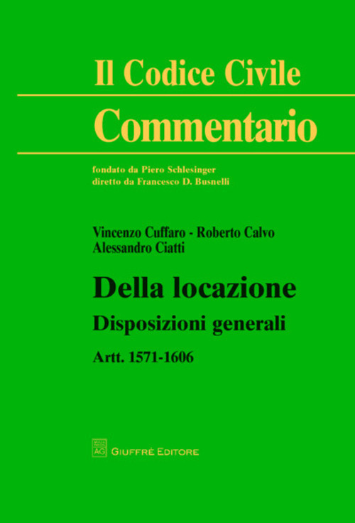 Della locazione. Disposizioni generali. Artt. 1571-1606