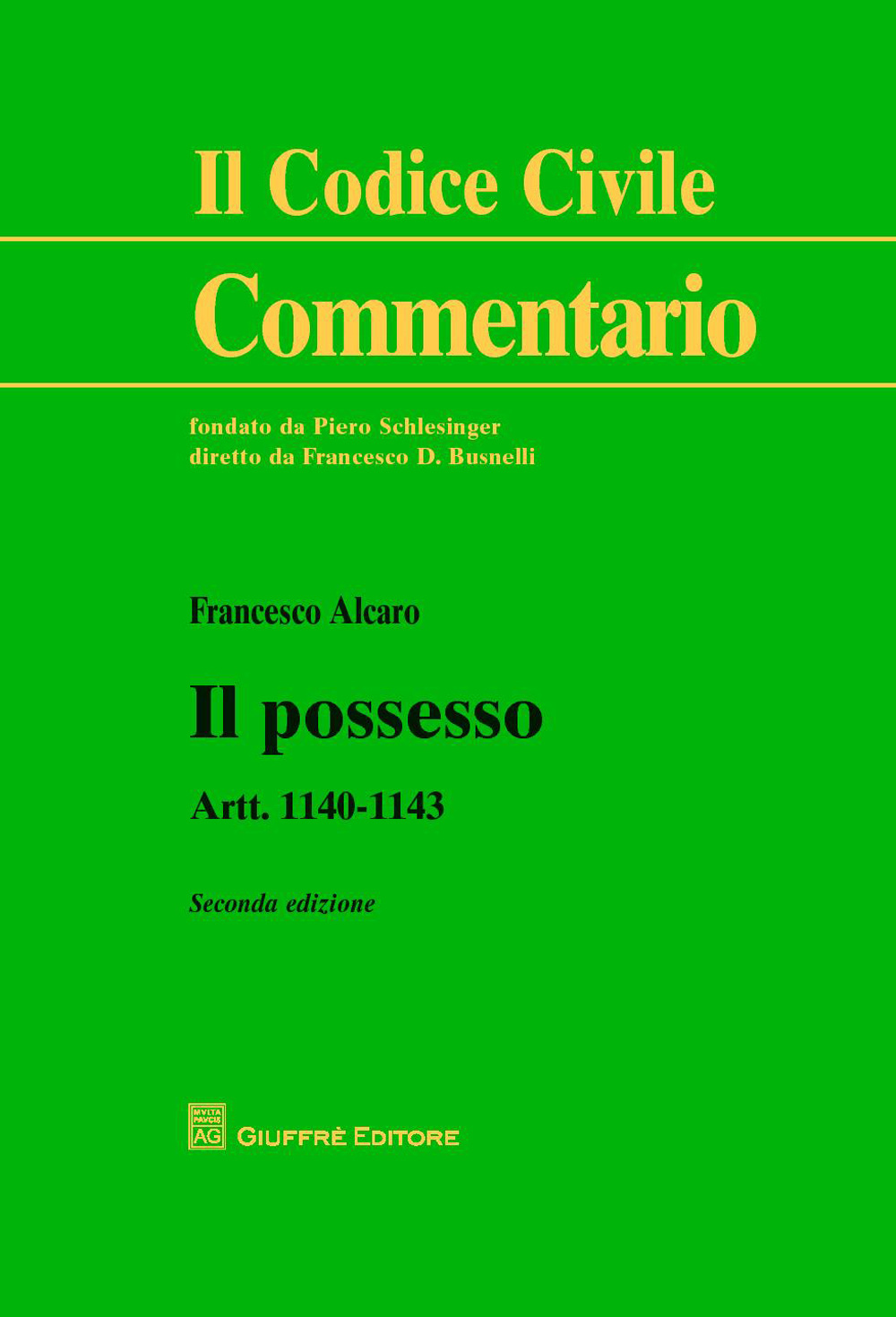 Il possesso. Artt. 1140-1143