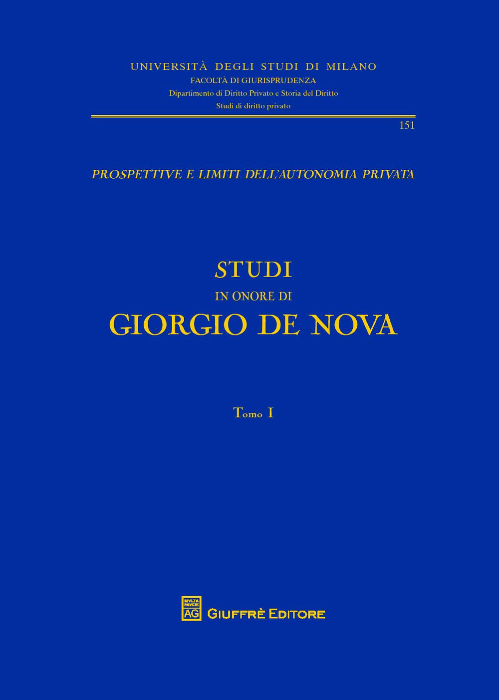 Studi in onore di Giorgio De Nova