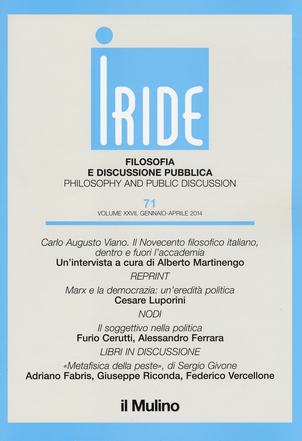 Iride (2014). Vol. 1