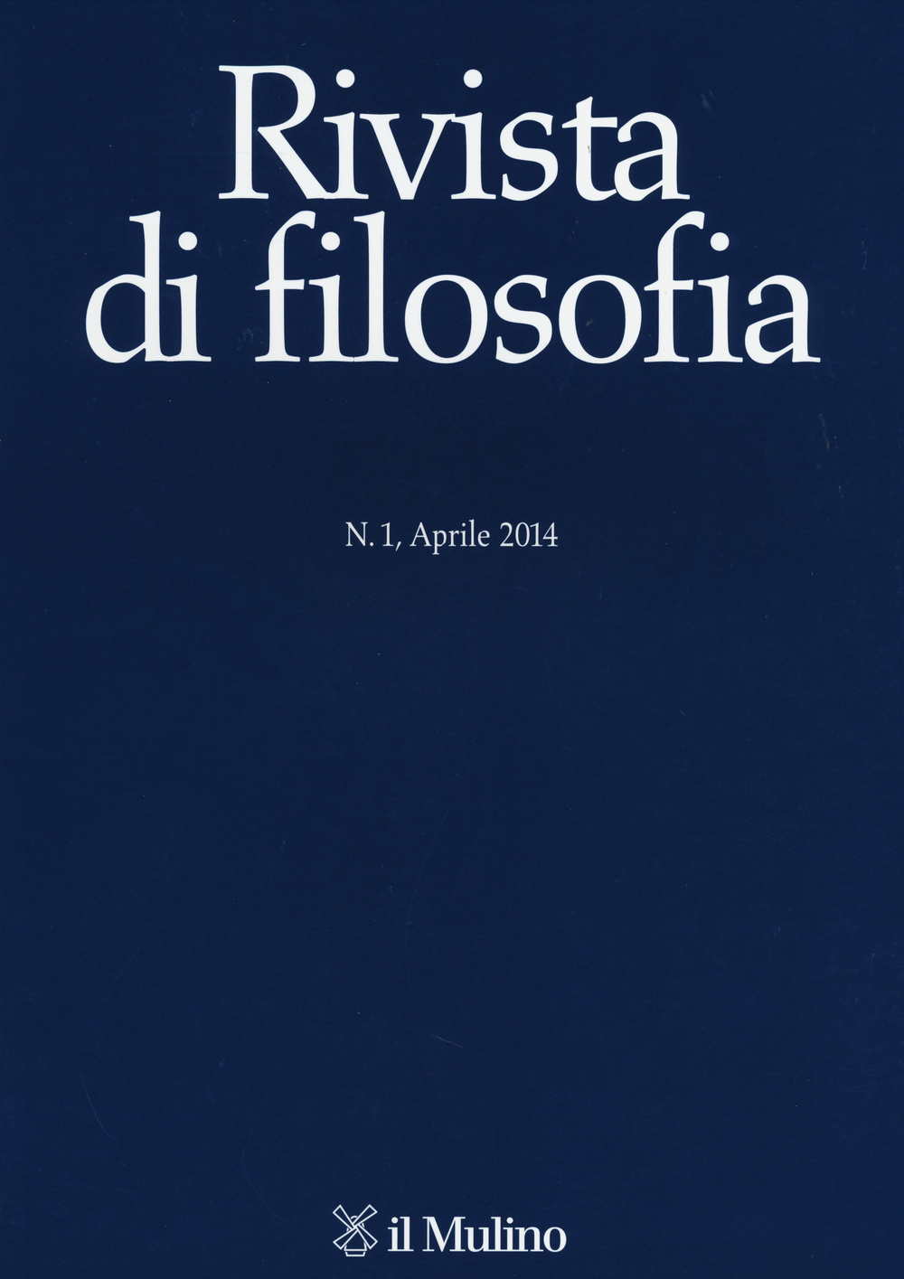 Rivista di filosofia (2014). Vol. 1