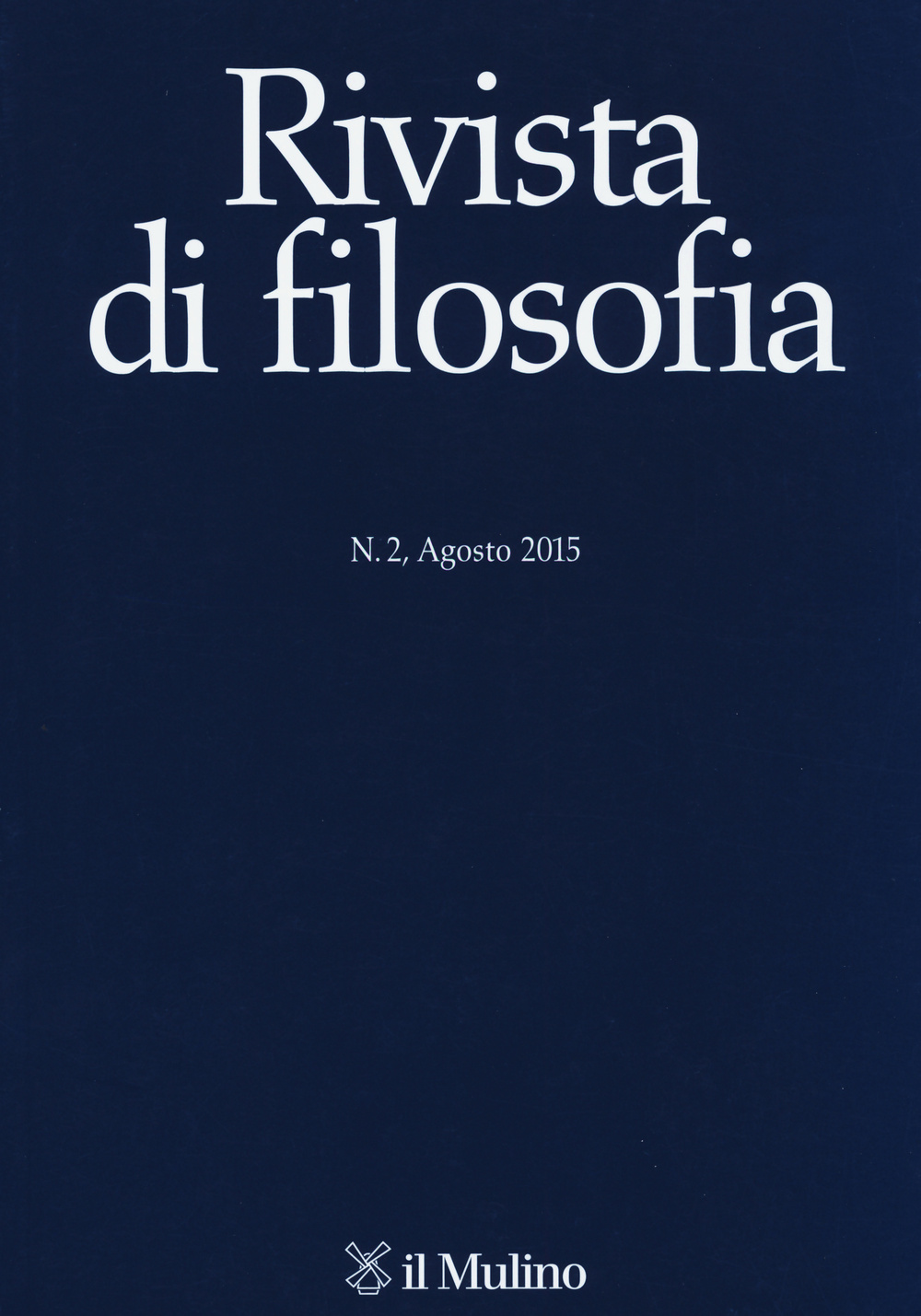Rivista di filosofia (2015). Vol. 2