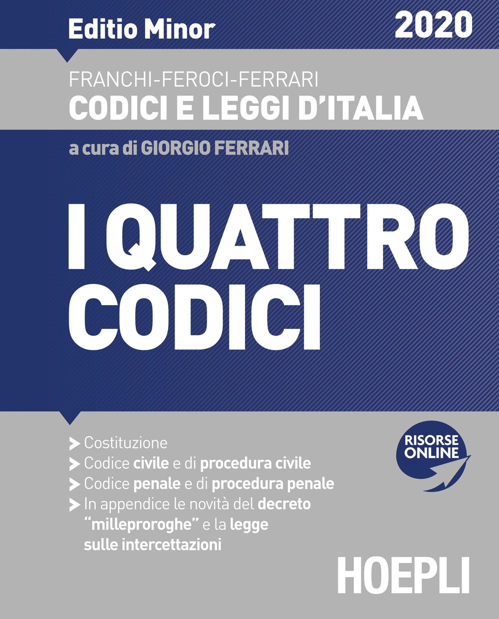 I quattro codici 2020. Ediz. minore