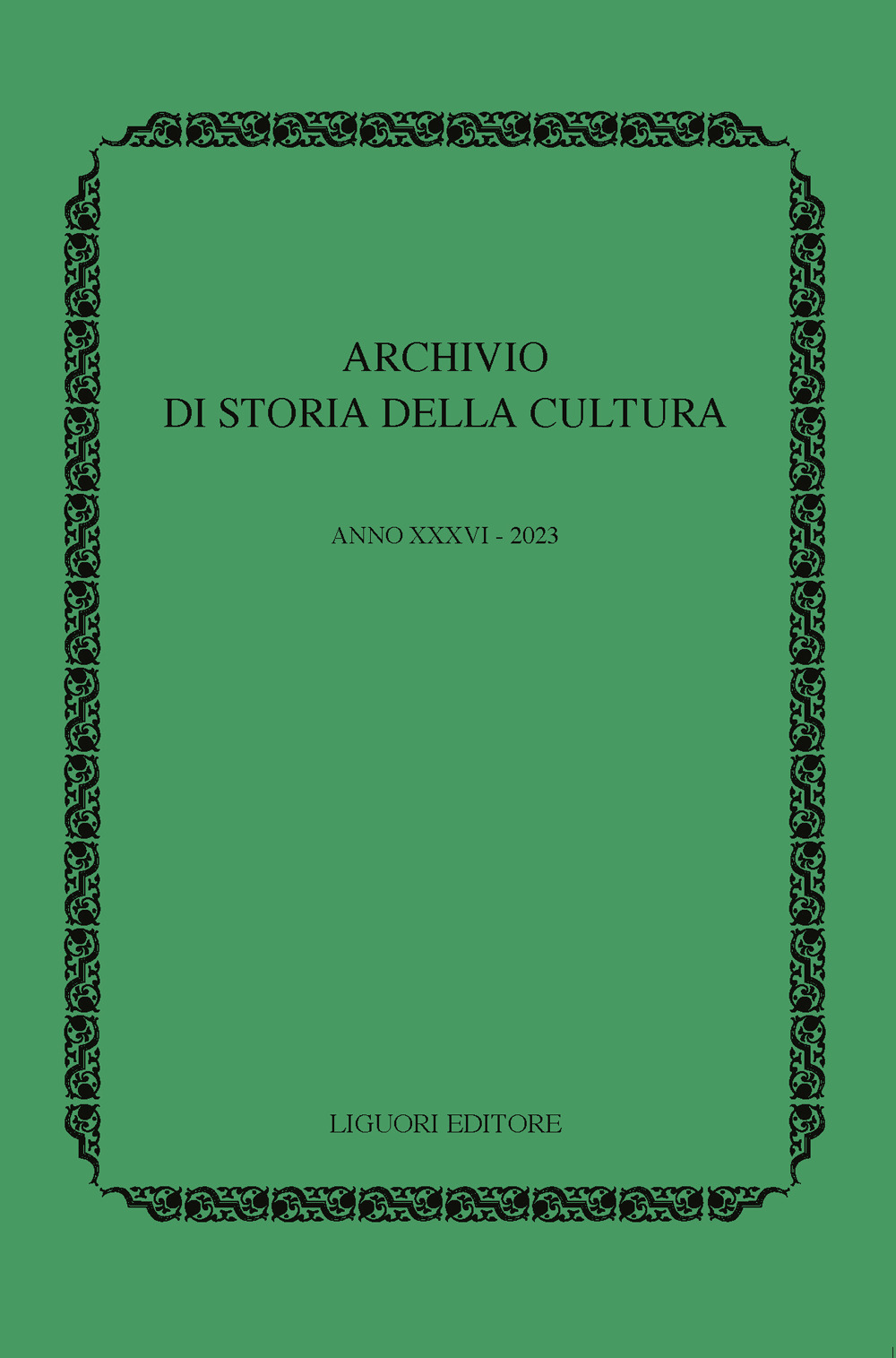 Archivio di storia della cultura (2023). Vol. 36
