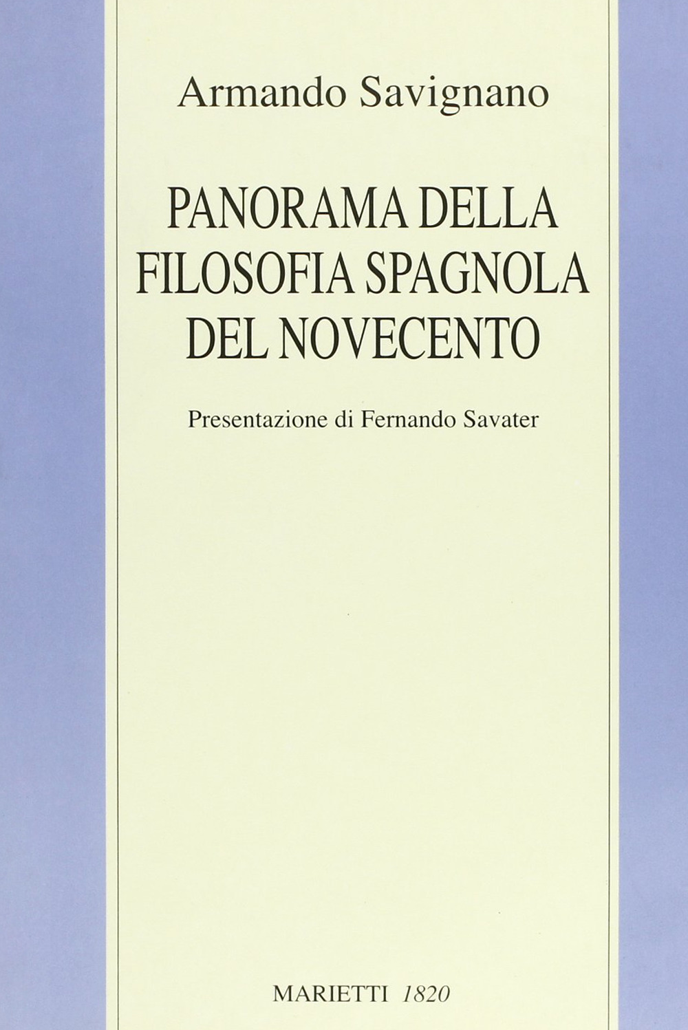 Panorama della filosofia spagnola del Novecento