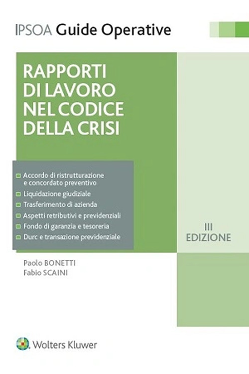 Rapporto di lavoro nel codice della crisi