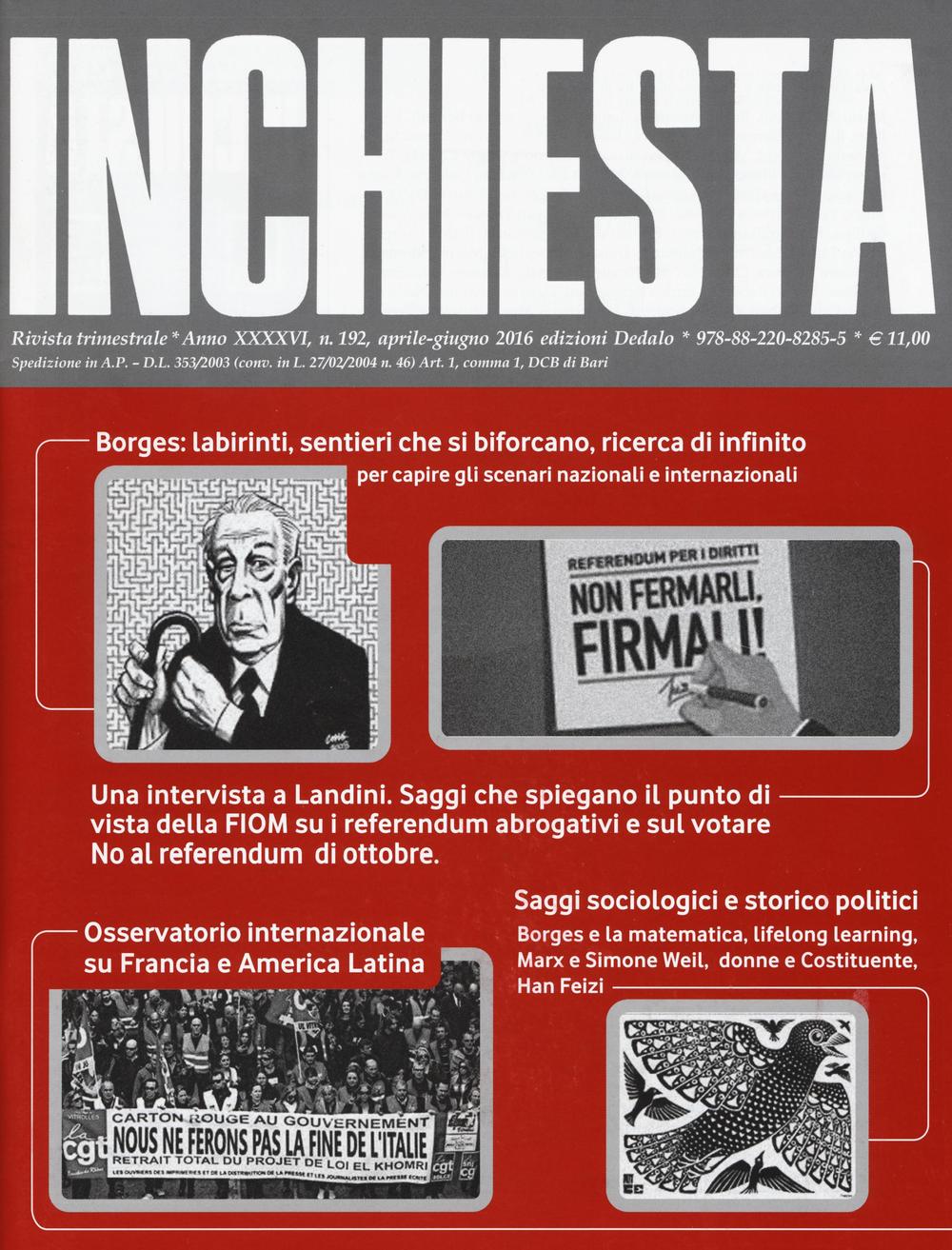 Inchiesta (2016). Vol. 192