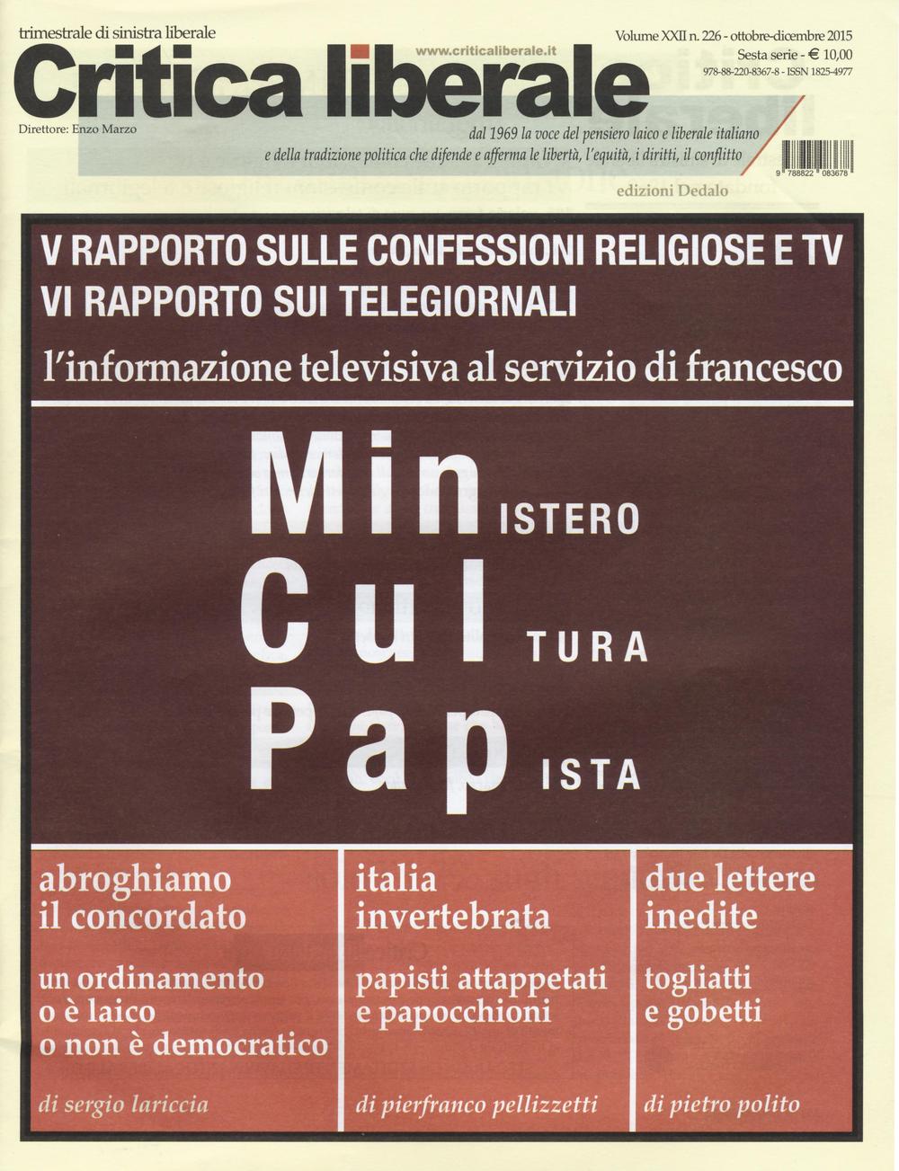 Critica liberale (2016). Vol. 226