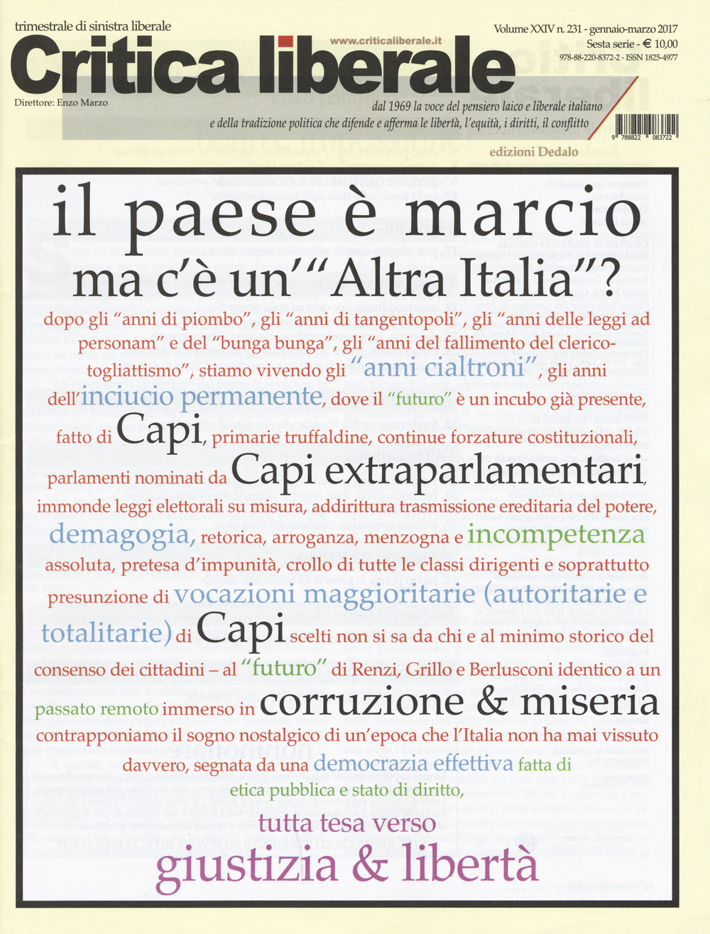Critica liberale (2017). Vol. 231