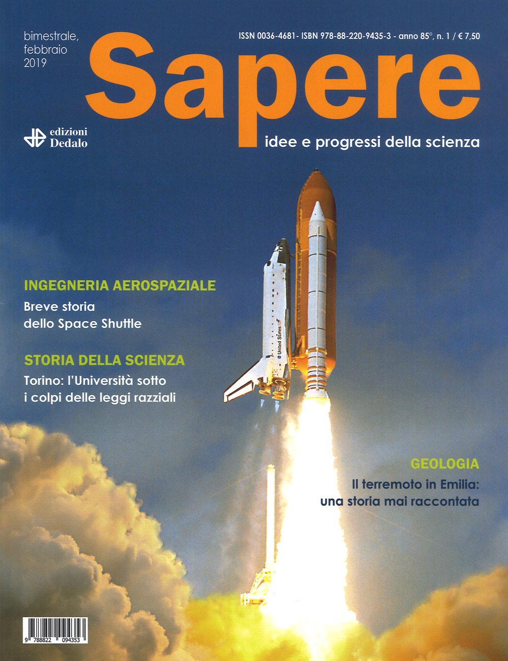 Sapere. Idee e progressi della scienza (2019). Vol. 1