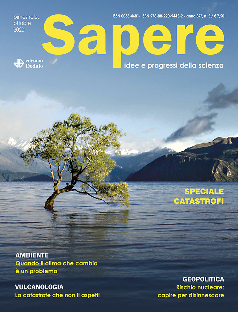 Sapere. Idee e progressi della scienza (2020). Vol. 5: Speciale catastrofi